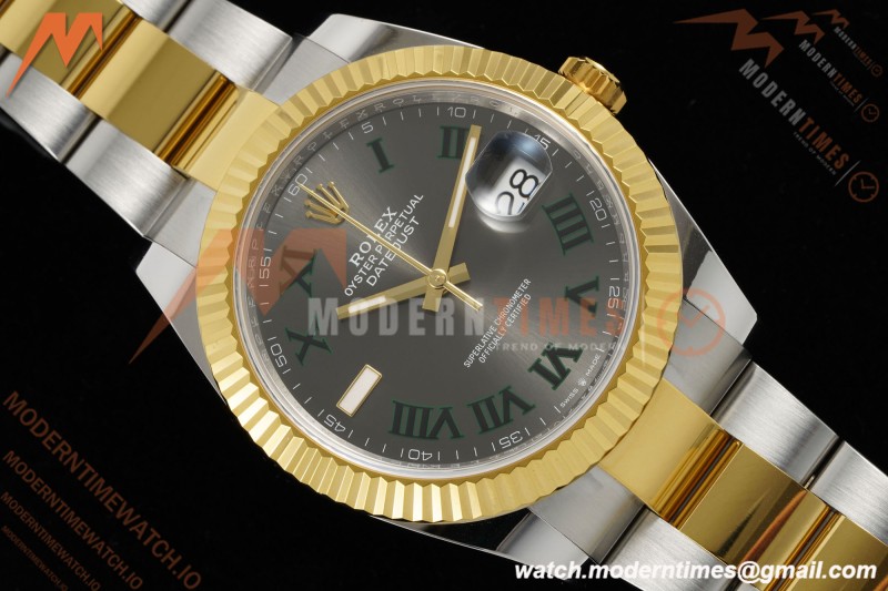 Rolex - Datejust 126333 41mm Wimbledon 904L Gain Weight Oys Flt YG/SS Grey/Rmn ARF SH3235