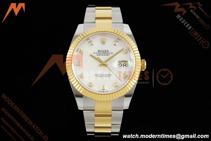 Rolex - Datejust 126333 41mm 904L Gain Weight Oys Flt YG/SS W-Mop/Dia ARF SH3235 | 롤렉스 - 데이트저스트 126333 41mm 904L 게인 웨이트 오이즈 플랫 YG/SS W-Mop/Dia ARF SH3235