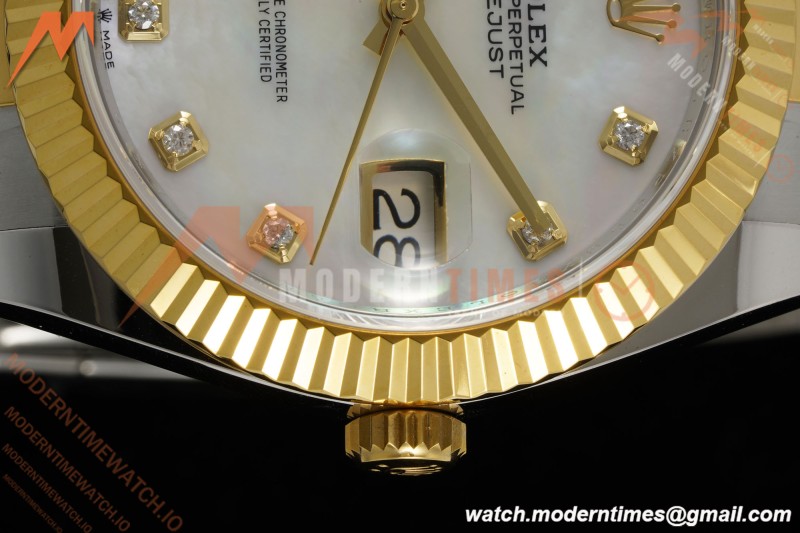 Rolex - Datejust 126333 41mm 904L Gain Weight Oys Flt YG/SS W-Mop/Dia ARF SH3235 | 롤렉스 - 데이트저스트 126333 41mm 904L 게인 웨이트 오이즈 플랫 YG/SS W-Mop/Dia ARF SH3235