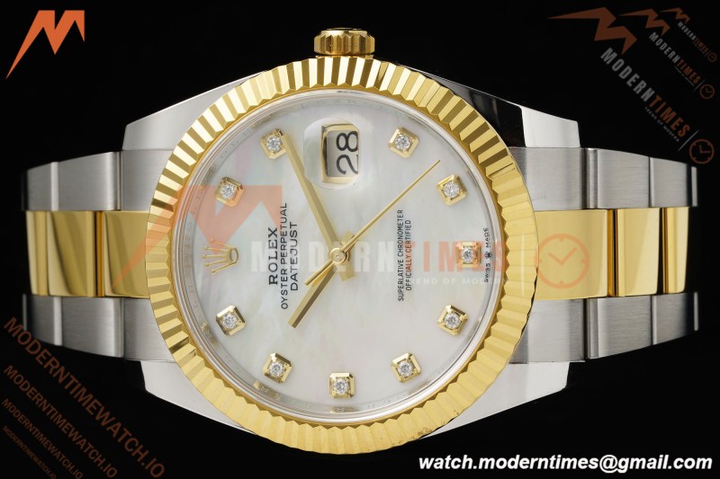Rolex - Datejust 126333 41mm 904L Gain Weight Oys Flt YG/SS W-Mop/Dia ARF SH3235 | 롤렉스 - 데이트저스트 126333 41mm 904L 게인 웨이트 오이즈 플랫 YG/SS W-Mop/Dia ARF SH3235