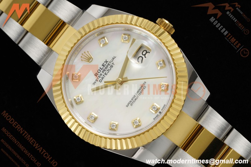 Rolex - Datejust 126333 41mm 904L Gain Weight Oys Flt YG/SS W-Mop/Dia ARF SH3235 | 롤렉스 - 데이트저스트 126333 41mm 904L 게인 웨이트 오이즈 플랫 YG/SS W-Mop/Dia ARF SH3235