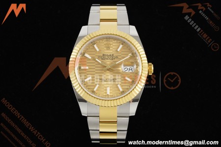 Rolex - Datejust 126333 41mm 904L Gain Weight Oys Flt YG/SS G-Wave/Stk ARF SH3235