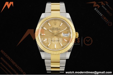 Rolex - Datejust 126333 41mm 904L Gain Weight Oys Flt YG/SS G-Wave/Stk ARF SH3235