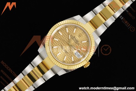 Rolex - Datejust 126333 41mm 904L Gain Weight Oys Flt YG/SS G-Wave/Stk ARF SH3235
