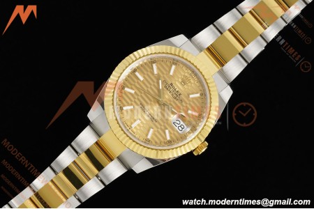 Rolex - Datejust 126333 41mm 904L Gain Weight Oys Flt YG/SS G-Wave/Stk ARF SH3235