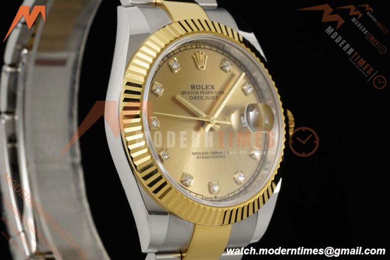 Rolex - Datejust 126333 41mm 904L Gain Weight Oys Flt YG/SS Gold/Dia ARF SH3235