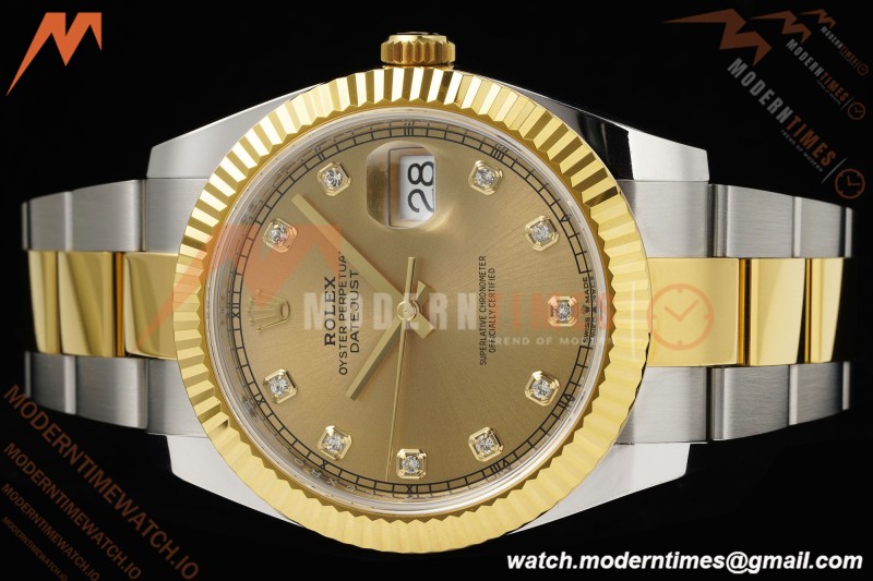 Rolex - Datejust 126333 41mm 904L Gain Weight Oys Flt YG/SS Gold/Dia ARF SH3235