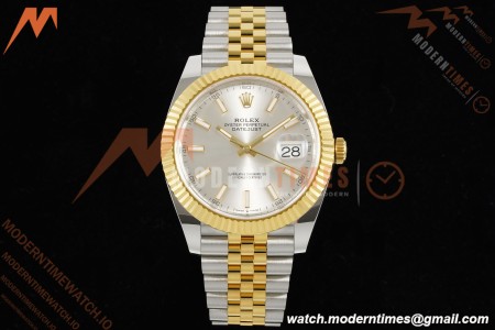 Rolex - Datejust 126333 41mm 904L Gain Weight Jub Flt YG/SS Silv/Stk ARF SH3235