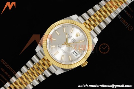 Rolex - Datejust 126333 41mm 904L Gain Weight Jub Flt YG/SS Silv/Stk ARF SH3235