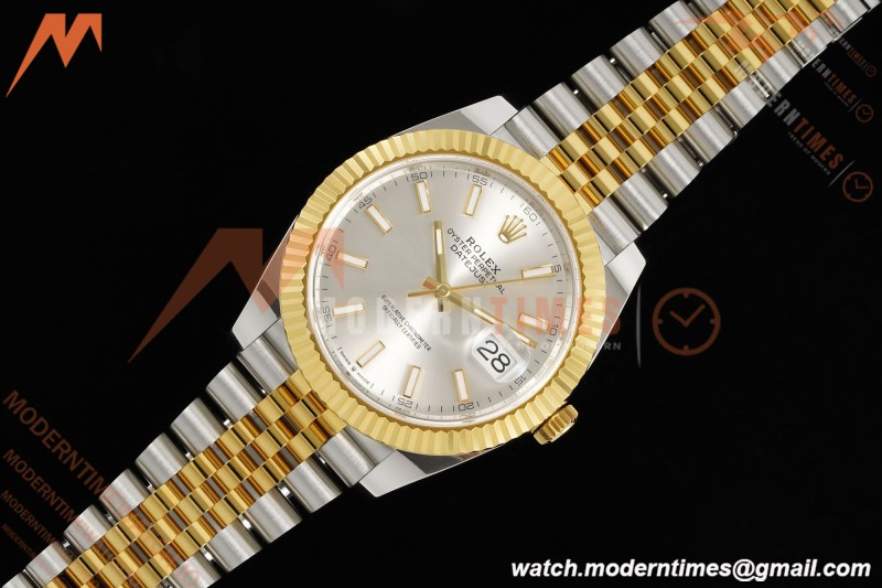 Rolex - Datejust 126333 41mm 904L Gain Weight Jub Flt YG/SS Silv/Stk ARF SH3235