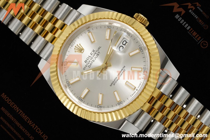 Rolex - Datejust 126333 41mm 904L Gain Weight Jub Flt YG/SS Silv/Stk ARF SH3235