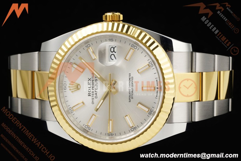 Rolex - Datejust 126333 41mm 904L Gain Weight Oys Flt YG/SS Silv/Stk ARF SH3235