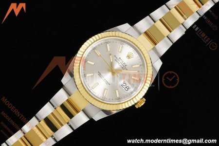 Rolex - Datejust 126333 41mm 904L Gain Weight Oys Flt YG/SS Silv/Stk ARF SH3235 | 롤렉스 - 데이트저스트 126333 41mm 904L 게인 웨이트 오이스터 퍼페츄얼드 YG/SS 실버/스틸 ARF SH3235