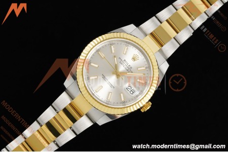 Rolex - Datejust 126333 41mm 904L Gain Weight Oys Flt YG/SS Silv/Stk ARF SH3235