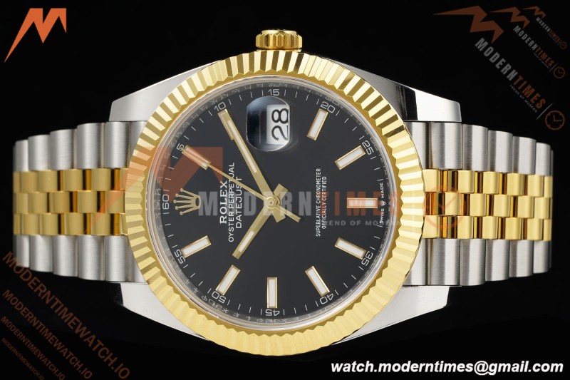 Rolex - Datejust 126333 41mm 904L Gain Weight Jub Flt YG/SS Blk/Stk ARF SH3235
