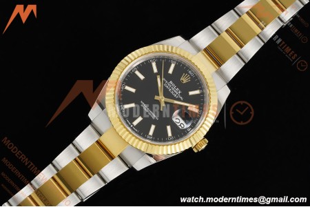Rolex - Datejust 126333 41mm 904L Gain Weight Oys Flt YG/SS Blk/Stk ARF SH3235 | 롤렉스 - 데이트저스트 126333 41mm 904L 게인 웨이트 오이스터 퍼페츄얼드 YG/SS 블랙/스틸 ARF SH3235