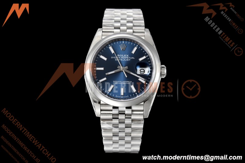 Rolex - Datejust 36mm 126200 Jub Smt 904L SS/SS Blue/Stk VSF VS3235 | 롤렉스 - 데이트저스트 36mm 126200 주브 스몰 세컨즈 904L 스테인리스 스틸/SS 블루/스틸 VSF VS3235