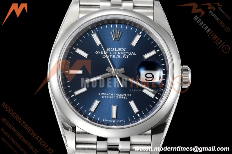 Rolex - Datejust 36mm 126200 Jub Smt 904L SS/SS Blue/Stk VSF VS3235 | 롤렉스 - 데이트저스트 36mm 126200 주브 스몰 세컨즈 904L 스테인리스 스틸/SS 블루/스틸 VSF VS3235