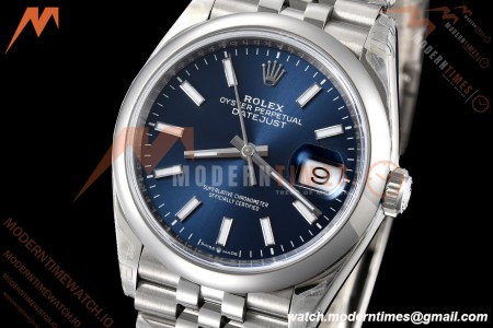 Rolex - Datejust 36mm 126200 Jub Smt 904L SS/SS Blue/Stk VSF VS3235 | 롤렉스 - 데이트저스트 36mm 126200 주브 스몰 세컨즈 904L 스테인리스 스틸/SS 블루/스틸 VSF VS3235