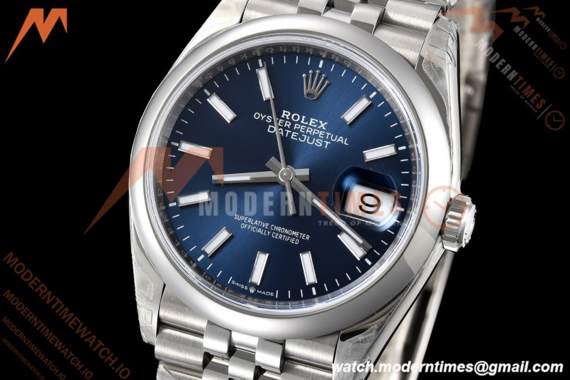 Rolex - Datejust 36mm 126200 Jub Smt 904L SS/SS Blue/Stk VSF VS3235 | 롤렉스 - 데이트저스트 36mm 126200 주브 스몰 세컨즈 904L 스테인리스 스틸/SS 블루/스틸 VSF VS3235