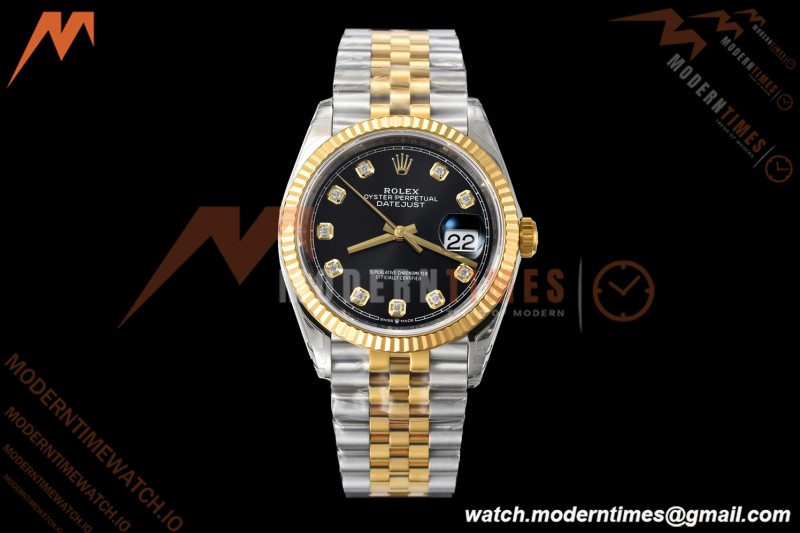 Rolex - Datejust 126233 36mm Jub Flt 904L YG/SS Blk/Dia VSF VS3235