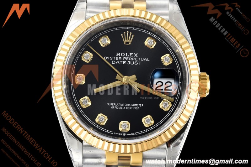 Rolex - Datejust 126233 36mm Jub Flt 904L YG/SS Blk/Dia VSF VS3235