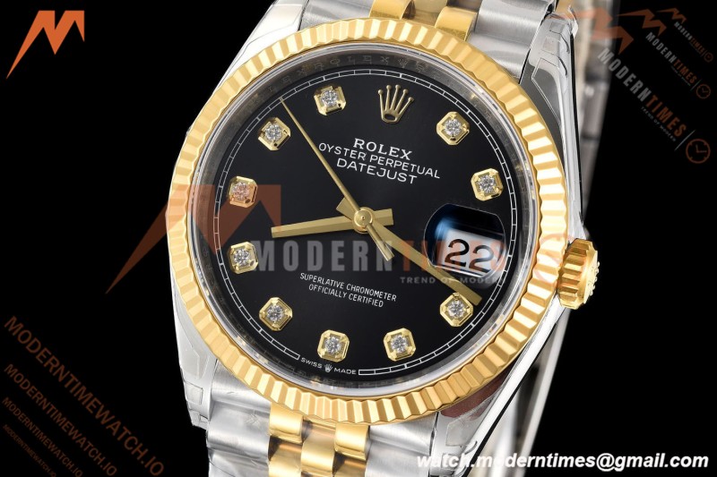 Rolex - Datejust 126233 36mm Jub Flt 904L YG/SS Blk/Dia VSF VS3235
