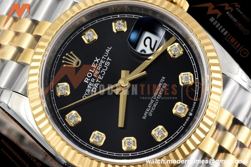 Rolex - Datejust 126233 36mm Jub Flt 904L YG/SS Blk/Dia VSF VS3235
