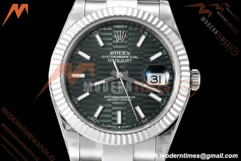 Rolex - Datejust 126334 41mm Oys Flt 904L SS/SS F-Grn/Stk VSF VS3235 | 롤렉스 - 데이트저스트 126334 41mm 오이스 플렛 904L SS/SS F-그린/스틸 VSF VS3235