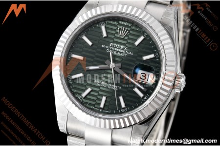 Rolex - Datejust 126334 41mm Oys Flt 904L SS/SS F-Grn/Stk VSF VS3235