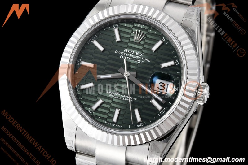 Rolex - Datejust 126334 41mm Oys Flt 904L SS/SS F-Grn/Stk VSF VS3235 | 롤렉스 - 데이트저스트 126334 41mm 오이스 플렛 904L SS/SS F-그린/스틸 VSF VS3235