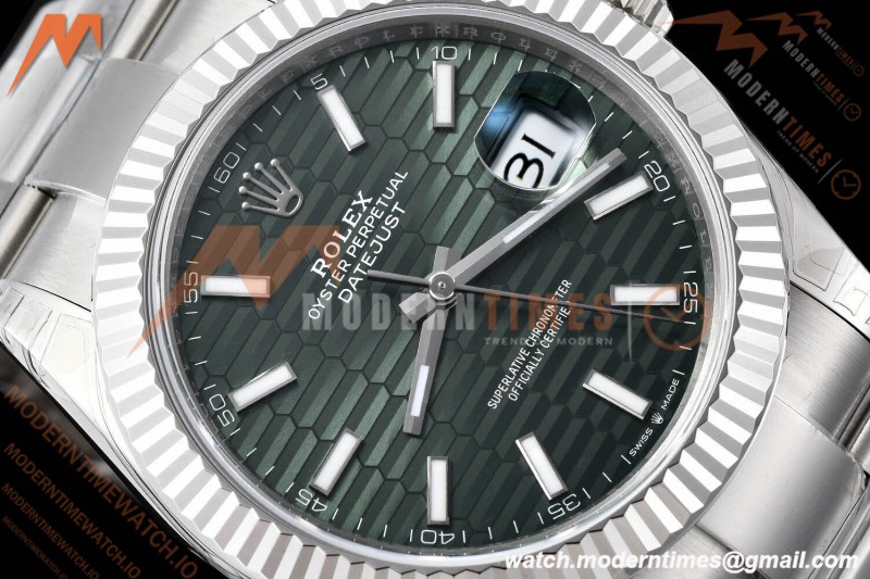 Rolex - Datejust 126334 41mm Oys Flt 904L SS/SS F-Grn/Stk VSF VS3235 | 롤렉스 - 데이트저스트 126334 41mm 오이스 플렛 904L SS/SS F-그린/스틸 VSF VS3235