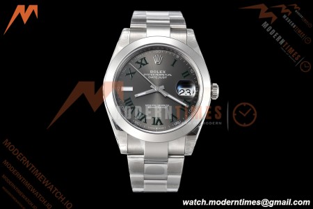 Rolex - Datejust 126334 41mm Wimbledon Oys Flt 904L SS/SS Grey/Rmn VSF VS3235 | 롤렉스 - 데이트저스트 126334 41mm 윔블던 Oys Flt 904L SS/SS 그레이/Rmn VSF VS3235