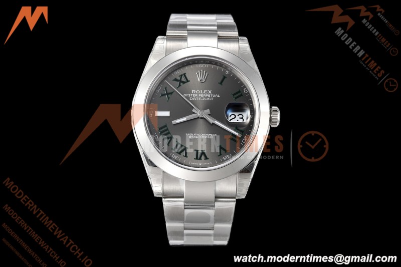 Rolex - Datejust 126334 41mm Wimbledon Oys Flt 904L SS/SS Grey/Rmn VSF VS3235
