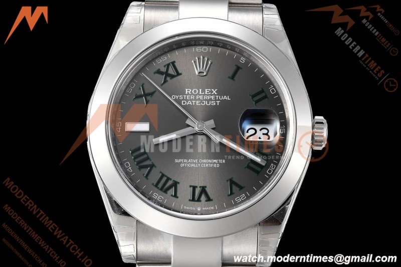 Rolex - Datejust 126334 41mm Wimbledon Oys Flt 904L SS/SS Grey/Rmn VSF VS3235