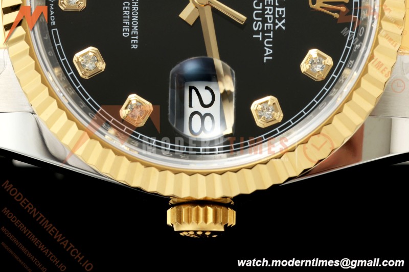 Rolex - Datejust 126233 36mm Oys Flt 904L YG/SS Blk/Dia ARF SH3235