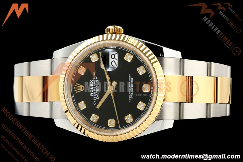 Rolex - Datejust 126233 36mm Oys Flt 904L YG/SS Blk/Dia ARF SH3235