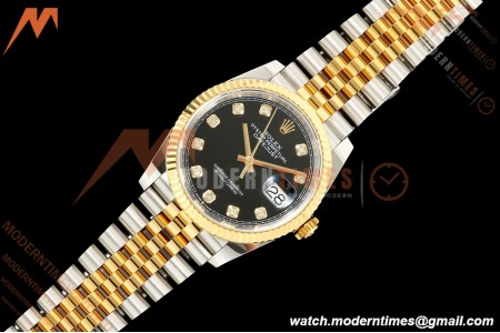 Rolex - Datejust 126233 36mm Jub Flt 904L YG/SS Blk/Dia ARF SH3235 | 롤렉스 - 데이트저스트 126233 36mm 주브 플랫 904L YG/SS 블랙/다이아 ARF SH3235