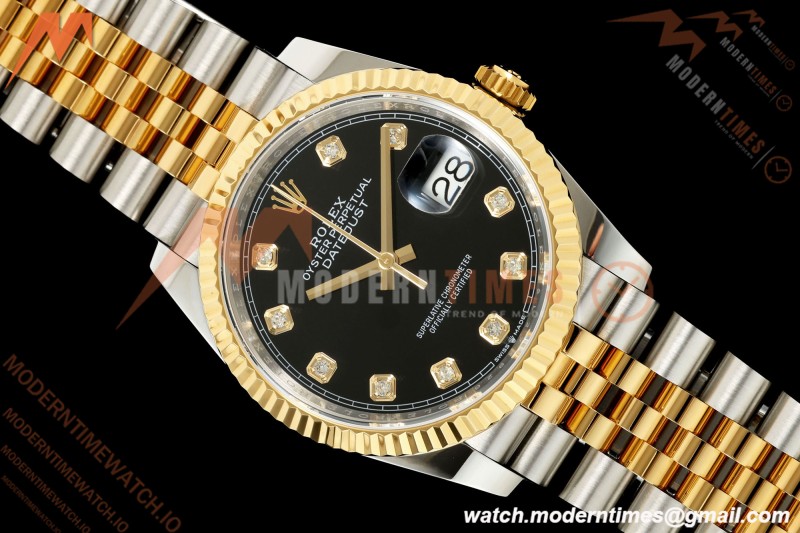 Rolex - Datejust 126233 36mm Jub Flt 904L YG/SS Blk/Dia ARF SH3235
