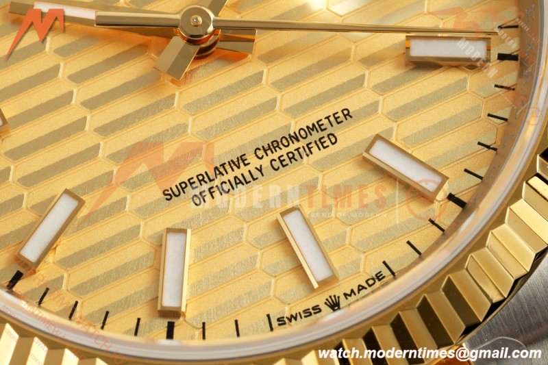 Rolex - Datejust 126233 36mm Oys Flt 904L YG/SS G-Wave/Stk ARF SH3235 | 롤렉스 - 데이트저스트 126233 36mm 오이즈 플라이백 904L YG/SS G-웨이브/Stk ARF SH3235