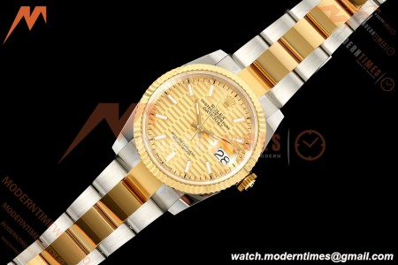 Rolex - Datejust 126233 36mm Oys Flt 904L YG/SS G-Wave/Stk ARF SH3235 | 롤렉스 - 데이트저스트 126233 36mm 오이즈 플라이백 904L YG/SS G-웨이브/Stk ARF SH3235