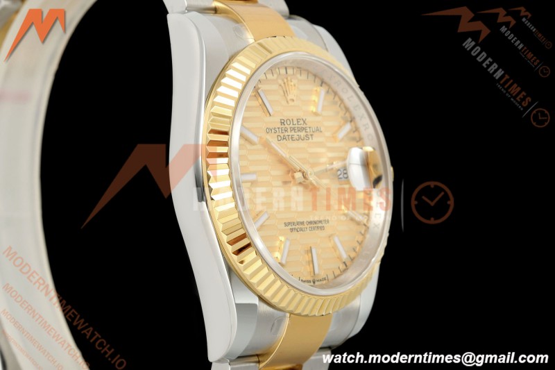 Rolex - Datejust 126233 36mm Oys Flt 904L YG/SS G-Wave/Stk ARF SH3235 | 롤렉스 - 데이트저스트 126233 36mm 오이즈 플라이백 904L YG/SS G-웨이브/Stk ARF SH3235