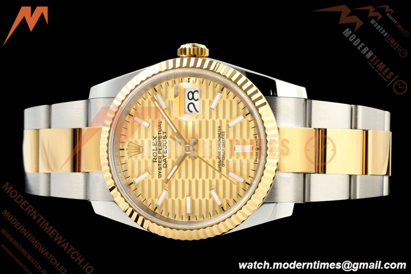 Rolex - Datejust 126233 36mm Oys Flt 904L YG/SS G-Wave/Stk ARF SH3235 | 롤렉스 - 데이트저스트 126233 36mm 오이즈 플라이백 904L YG/SS G-웨이브/Stk ARF SH3235