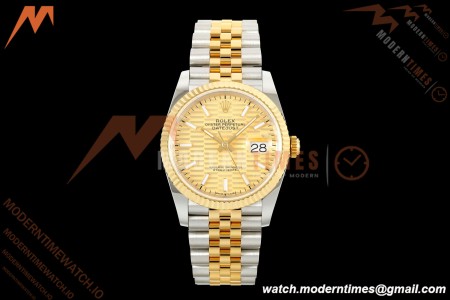 Rolex - Datejust 126233 36mm Jub Flt 904L YG/SS G-Wave/Stk ARF SH3235 | 롤렉스 - 데이트저스트 126233 36mm 주브 플랫 904L YG/SS G-웨이브/Stk ARF SH3235
