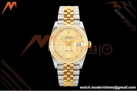 Rolex - Datejust 126233 36mm Jub Flt 904L YG/SS G-Wave/Stk ARF SH3235 | 롤렉스 - 데이트저스트 126233 36mm 주브 플랫 904L YG/SS G-웨이브/Stk ARF SH3235