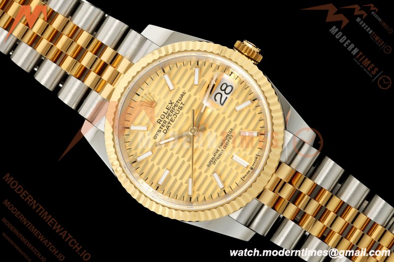 Rolex - Datejust 126233 36mm Jub Flt 904L YG/SS G-Wave/Stk ARF SH3235