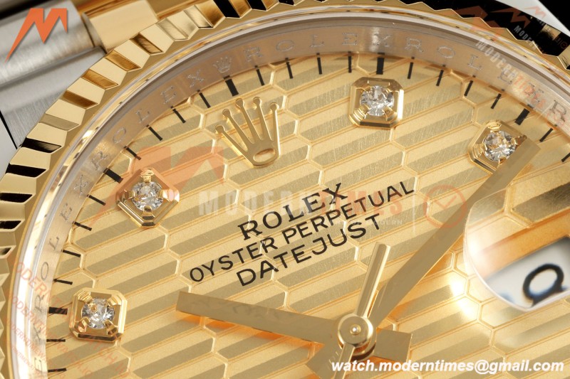Rolex - Datejust 126233 36mm Jub Flt 904L YG/SS G-Wave/Dia ARF SH3235