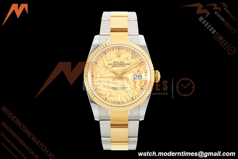 Rolex - Datejust 126233 36mm Oys Flt 904L YG/SS G-Palm/Stk ARF SH3235 | 롤렉스 - 데이트저스트 126233 36mm 오이즈 플라이백 904L YG/SS G-팜/스틸 ARF SH3235