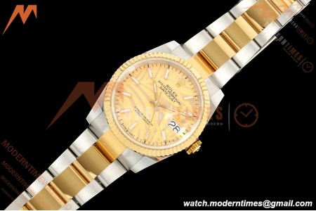 Rolex - Datejust 126233 36mm Oys Flt 904L YG/SS G-Palm/Stk ARF SH3235 | 롤렉스 - 데이트저스트 126233 36mm 오이즈 플라이백 904L YG/SS G-팜/스틸 ARF SH3235