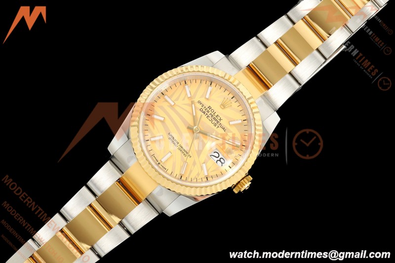 Rolex - Datejust 126233 36mm Oys Flt 904L YG/SS G-Palm/Stk ARF SH3235 | 롤렉스 - 데이트저스트 126233 36mm 오이즈 플라이백 904L YG/SS G-팜/스틸 ARF SH3235